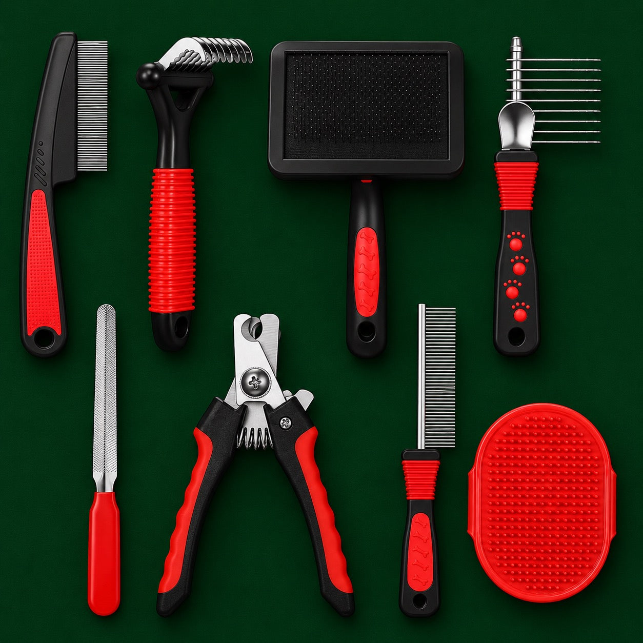 Complete 8-Piece Pet Grooming Kit for Dogs and Cats