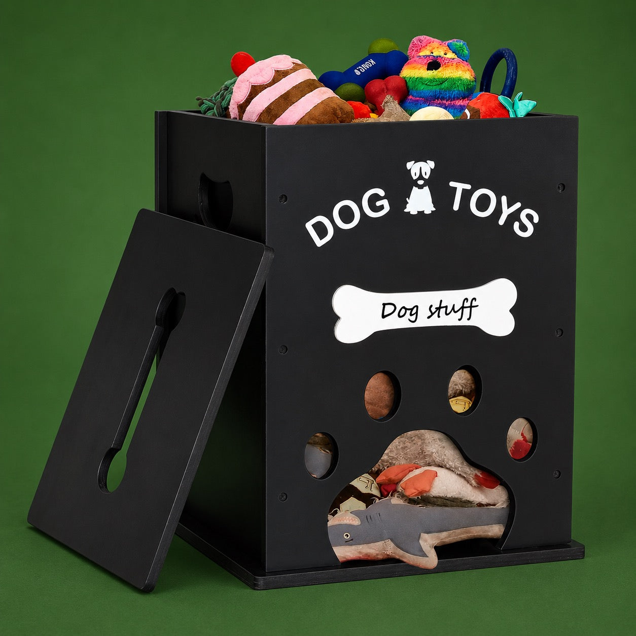 Wooden Pet Toy Storage Bin