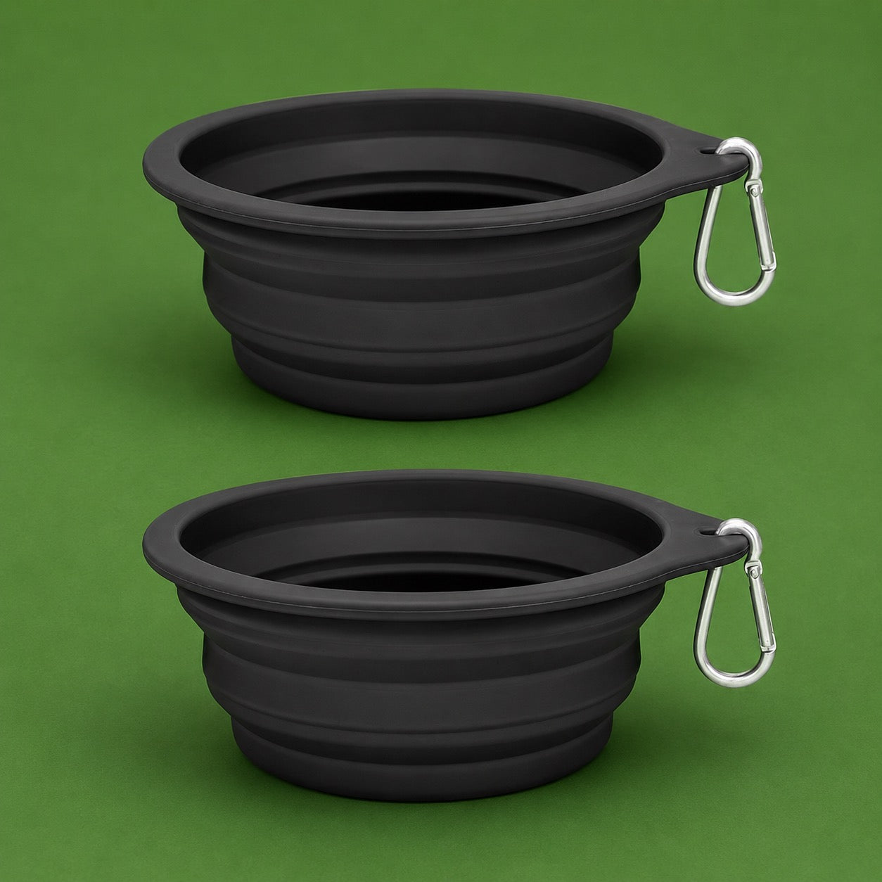 2-Pack Foldable Silicone Pet Bowls 21oz BPA-Free