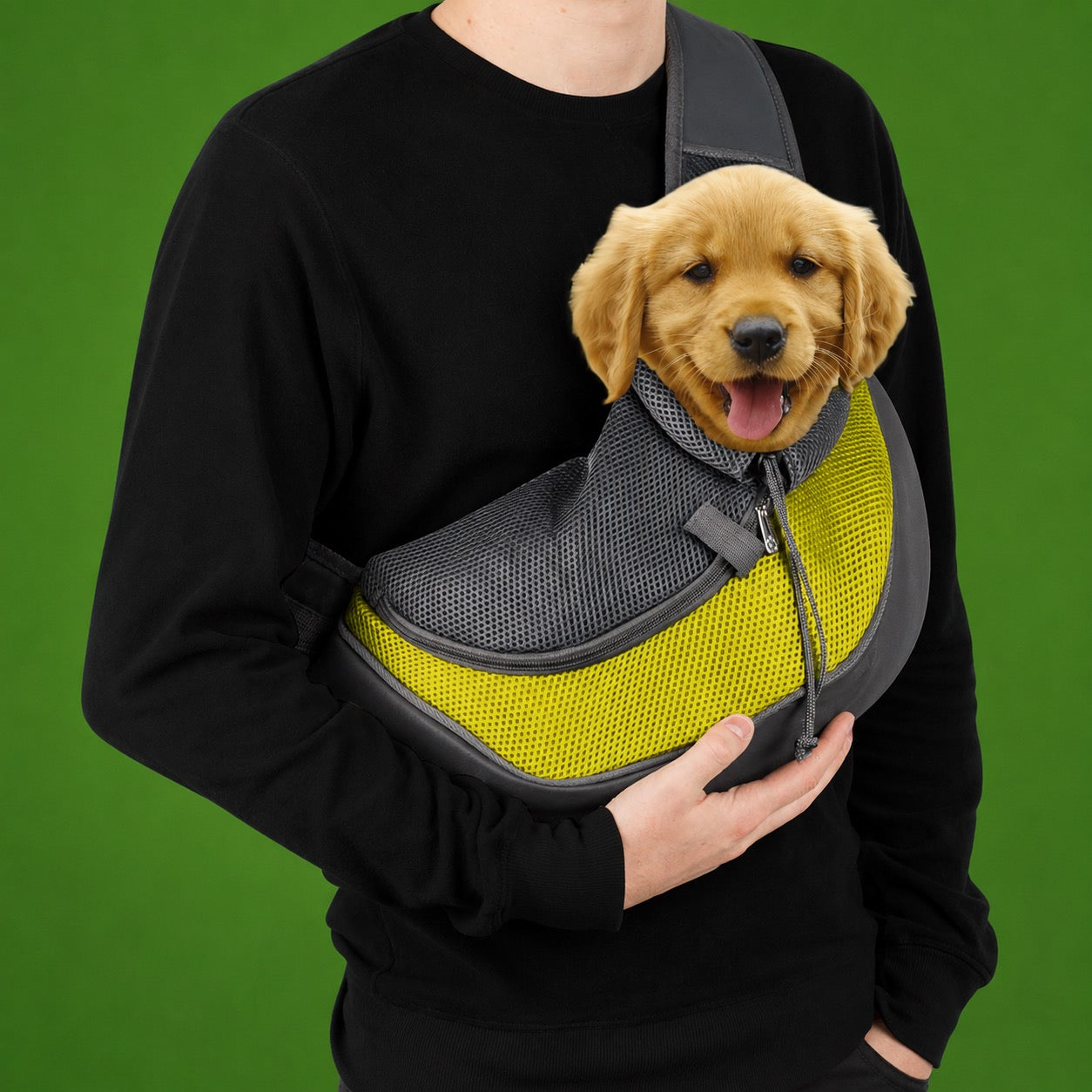 Comfy Pet Sling Carrier 0-15lb - Breathable Travel Pouch for Dogs