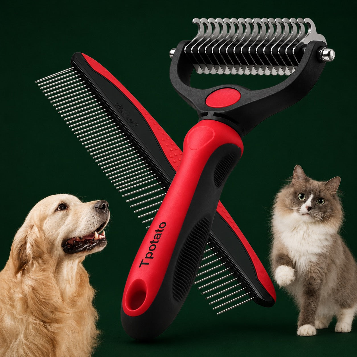 Deshedding Undercoat Rake Brush