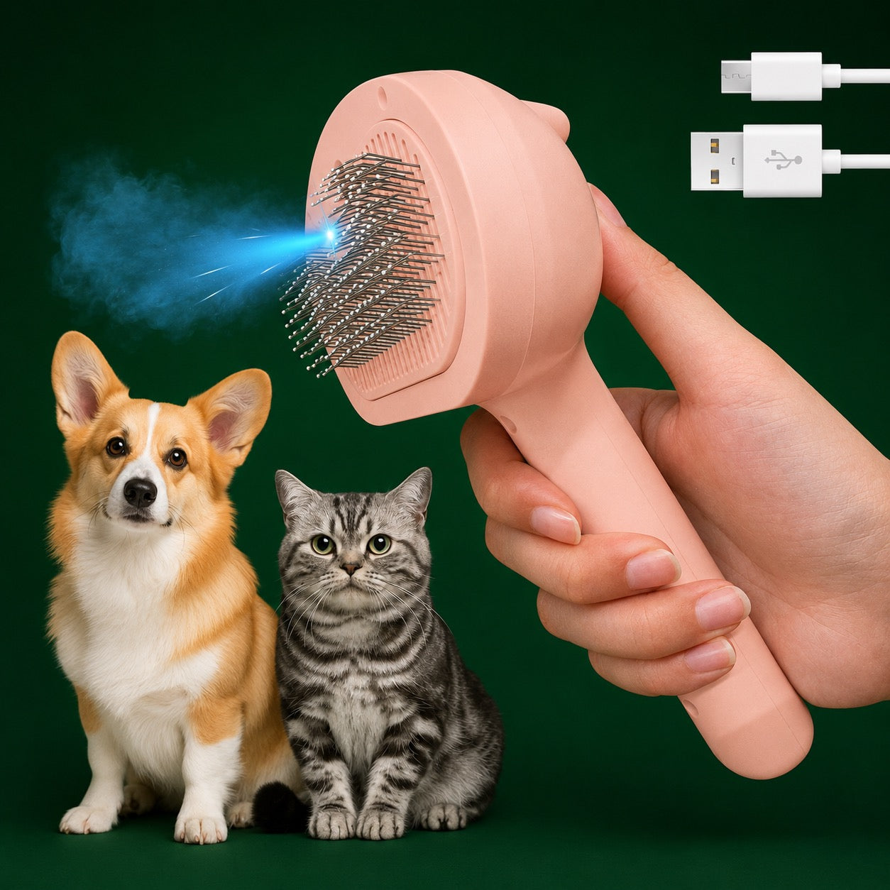 Steam Deshedding Grooming Brush