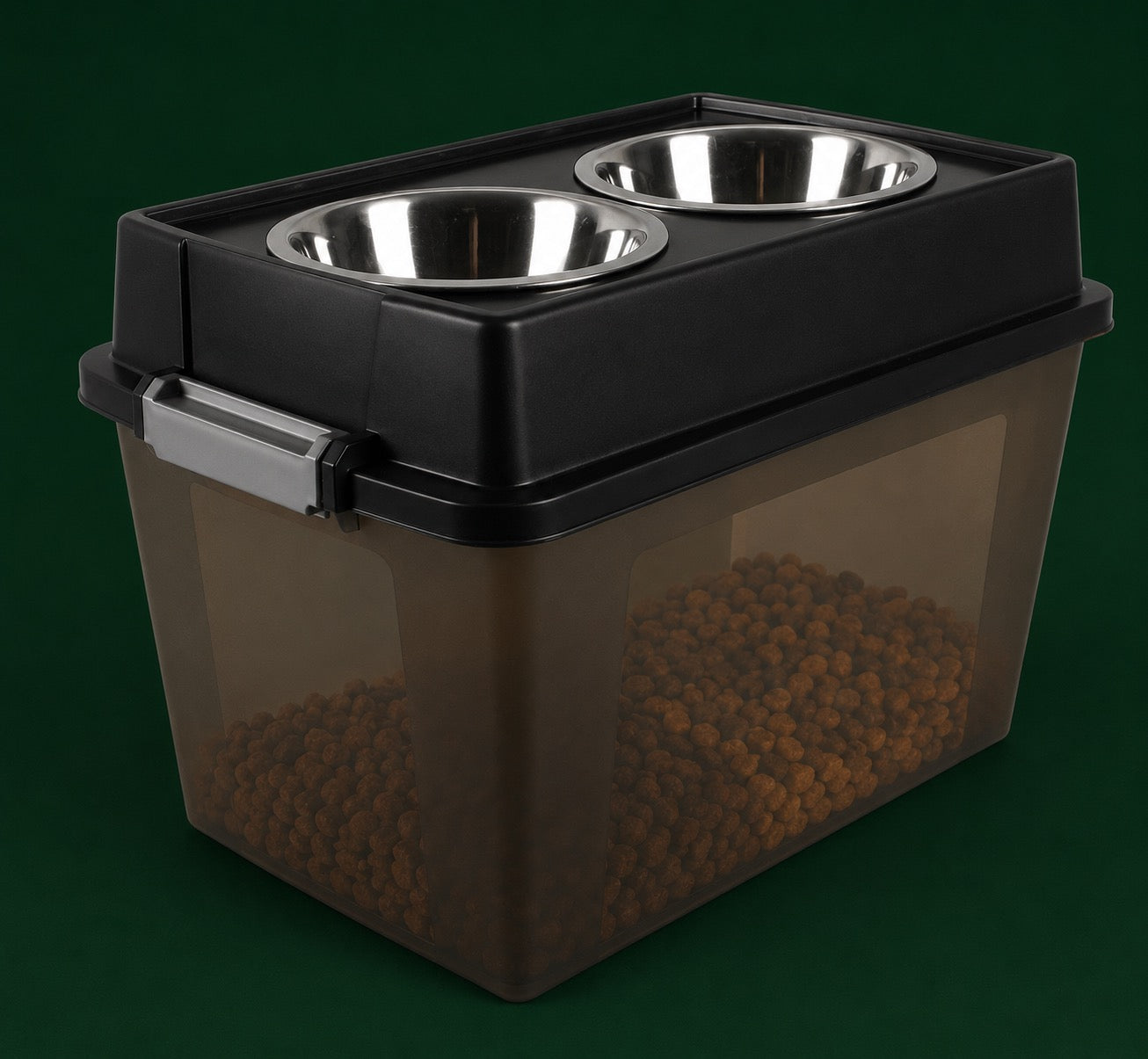 Sharper Image 2-in-1 Elevated Pet Bowls & Storage