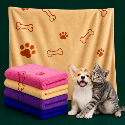 4-Pack Microfiber Dog Towels
